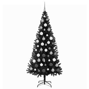 Árbol de Navidad de PVC Negro de 70.9 Pulgadas con 300 Luces LED Decorativas - Product Image 3