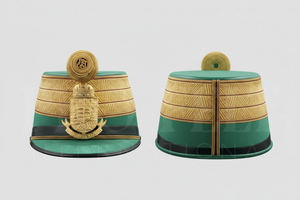 Premium Quality Embroidered Peak Cap Gold Pattern Decorative Adjustable Outdoor Uniform Style Headwear Custom Handmade Design - Product Image 4