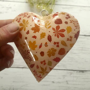 Nueva Llegada Shabby Chic Flor Azul Colgante Corazón Decoración Shabby Chic Esmaltado Árbol de Navidad Soporte Accesorios Precio Bajo - Product Image 4