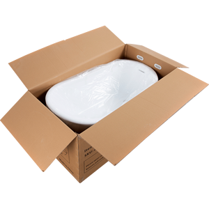 Vasca da bagno in ammollo Freestanding in acrilico bianco scintillante certificata UPC 67*31.5-straripamento cromato e scarico - Product Image 5