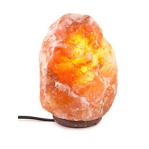 Lampe en sel de l'Himalaya sculptée dans une forme naturelle, écologique, cristal de roche Feng Shui de Sian Enterprises - Product Image 1