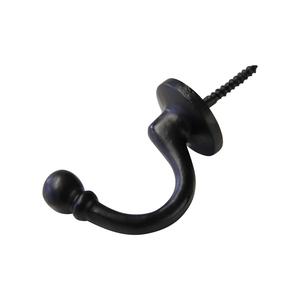 Matte Black <b>Wall</b> Mounted Coat <b>Hook</b> Heavy Duty Decorative Robe and Hat Hanger Vintage Zinc Alloy Metal <b>Hook</b> <b>for</b> Entryway Decor - Product Image 2