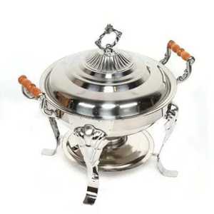 Stainless Steel Chafing Dish with Dome Lid Unique Gold Leg Shaped Supports <b>Buffet</b> Food <b>Warmer</b> Catering Banquet Serveware - Product Image 3