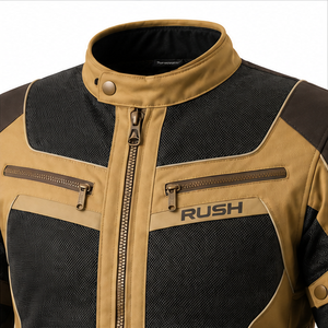 Rush Men's Motorcycle Jacket Full Sleeve Mesh Breathable Waterproof Quick Dry Anti-UV 220g Heat-Transfer Printed % Racing - Product Image 3