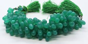 Cuentas de ónix verde natural en forma de lágrima, lisas, de 6x9 mm, cuentas de ónix en forma de gota, cuentas de ónix verde natural en forma de lágrima para la fabricación de joyería. - Product Image 6