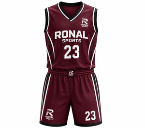Ensemble d'uniformes de basketball personnalisés en sublimation marron pour hommes, maillot et short de basketball respirants à séchage rapide, vêtements d'équipe OEM ODM Sport - Product Image 1