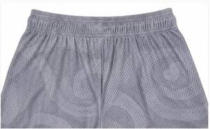 Shorts de basket-ball gris en maille pour hommes avec impression numéro 1, taille élastique mi-haute, respirants, séchage rapide, en polyester, shorts de sport formels - Product Image 5