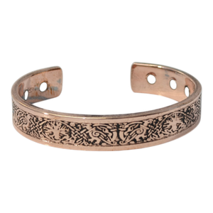 Bracelet de thérapie artisanal moderne en cuivre pur, finition polie, pour la guérison naturelle, cadeau de baptême pour hommes et femmes - Product Image 6