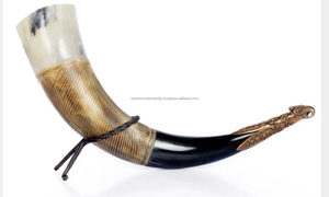 Vente chaude de luxe grande corne à boire Viking avec finition polie brillante artisanat naturel matériau organique-cadeau de mariage pour l'Europe - Product Image 3