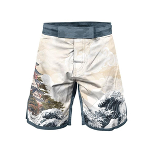 Shorts de combat MMA respirants de haute qualité, vente en gros OEM, en polyester et élasthanne extensibles, sans coutures, fusionnés - Product Image 2