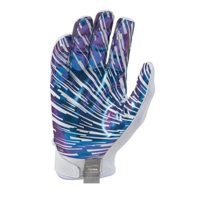 Custom Wholesale Synthetic Leather Silicone Coating Breathable Full Finger Anti-slip <b>Hook</b> Loop Closure American Football Gloves - Product Image 4
