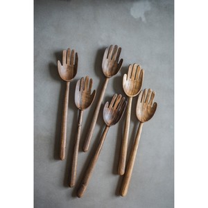 Wood <b>Salad</b> Servers Set Hand-Shaped Eco-Friendly Wooden <b>Salad</b> <b>Tools</b> Manual Kitchen Utensils - Product Image 4