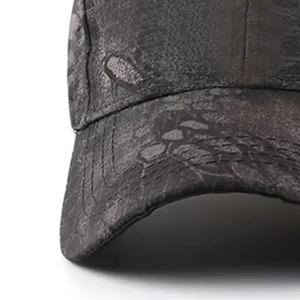 Unisex Black Animal Print Baseball Cap Embossed Design Breathable Polyester Summer Hat for Adults - Product Image 3
