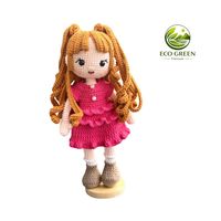 Poupée Anime au Crochet Faite Main, Mignonne, Modèle Amigurumi, Jouet en Peluche de Dessin Animé, Éducatif, Doux, Mini 24-26cm, Poupée Pullip, Cadeau pour Bébé