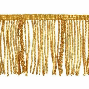 Frange décorative en fil doré tressé, bordure à pompons personnalisable, légère, 100% polyester, pour rideaux, vêtements, maison - Product Image 5