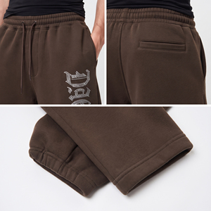 Rhinestone Printed Sweatpants <b>Men's</b> Cotton Fleece Winter Wear Pants <b>Drawstring</b> Waist Street Style <b>Trouser</b> <b>Men</b> Bagyy Sweatpants - Product Image 6