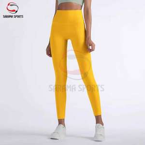 Seamless Yoga Leggings Wholesale High-Waisted Nylon Spandex Curved Stripe Leggings Moisture-Wicking Gym <b>Tights</b> OEM Custom Logo - Product Image 3