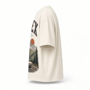 Apex Trail Dept Mountain Road Car Print T-shirt à manches courtes pour hommes, coupe régulière, col rond, jersey décontracté en coton - Product Image 5