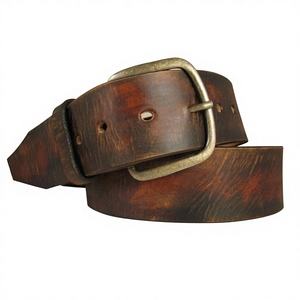 Cinturones de Cuero Vacuno Personalizados Más Vendidos, 100% Negros/Marrones, Hechos a Mano, Estilo Vintage, Impermeables, con Hebilla de Acero Resistente - Product Image 4