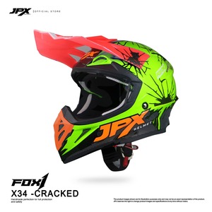 El casco JPX Fox1 Motif X 34 Supermoto Cross ofrece una protección superior y un estilo audaz para la mejor experiencia de motocross. - Product Image 2