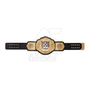 Professional Wrestling Belt <b>Adjustable</b> <b>Strap</b> Gold Plated Center Plate Leather Wrestling Belt - Product Image 5