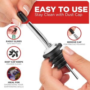 Set da 48 Beccucci Versatori in Acciaio Inox per Bottiglie, Accessori per Bevande Alcoliche, Vino e Liquori, Ideali per Bar e Dispenser - Product Image 2
