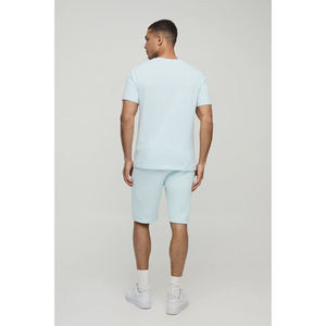 Camisetas OEM de alta calidad para hombre con función de secado rápido, conjunto de camiseta y pantalones cortos de algodón transpirable - Product Image 5