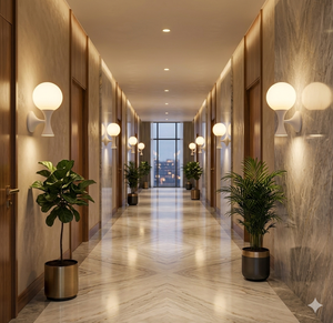 Lámpara de Pared LED de Metal y Vidrio para Exteriores, Control por Botón, IP20, CA 120V, Lumetal Vietnam, Nueva, 3000K (Blanco Cálido) - Product Image 4