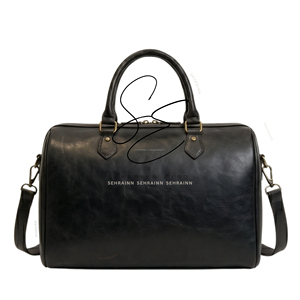 Bolsa de Viaje de Cuero Repujado Estilo Western SEHRAINN, con Patrón Floral a Cuadros Vintage y Cierre de Cremallera - Product Image 4
