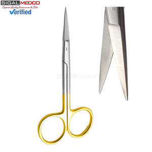 Paquete de 2 Tijeras Manuales de Microdisección Iris, Rectas y Curvas de 4.5 Pulgadas, Instrumentos Quirúrgicos de Punta Fina Super-Cut para Etiquetas Cutáneas y Encías - Product Image 2