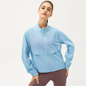 Women's Lightweight Cropped Windbreaker Jacket Full Zip Athletic Running <b>Shell</b> Breathable Outdoor Training Outerwear 2026 - Product Image 3