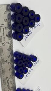 Cuentas de vidrio facetadas de color azul cobalto con un color vibrante y brillo, ideales para la fabricación de joyas, manualidades y accesorios étnicos. - Product Image 5