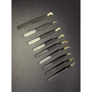 High Precision Stainless Steel Smooth Tip Isolation Eyelash Tweezers for Artists and Beauty Salons - Product Image 2