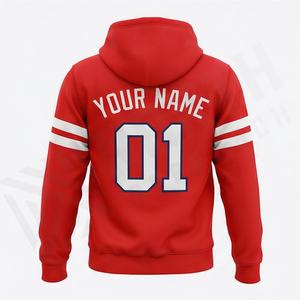 Cotton Blend <b>Zip</b> <b>Hoodies</b> <b>Men</b> Women Youth Full <b>Zip</b> Front Custom Team Logo Knitted Pattern Print OEM Production Casual Sportswear - Product Image 2