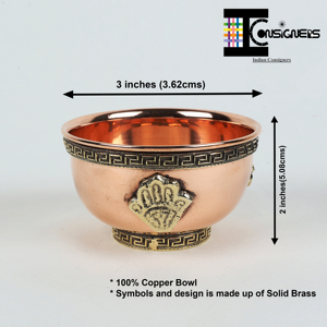 Cuenco de cobre Humsa pequeño para fumigación, quemador de incienso multiusos para meditación, de consignantes indios - Product Image 2
