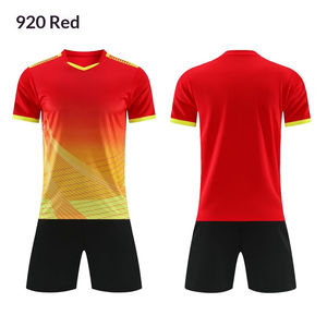 Uniforme Deportivo Personalizado para Equipos de Fútbol y Tenis de Mesa, Conjunto Deportivo Unisex de Malla con Degradado de Color, Jersey de Manga Corta para Entrenamiento y Competencia - Product Image 1