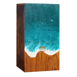 Customized Ocean Wave Memorial Urn | Handmade Wooden Resin Urn for Ashes | Personalized Keepsake for Adults & Pets by AYAANS - Product Image 5