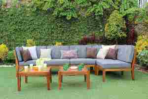 Conjunto de Sofás de Cuerda Premium para Exteriores con Plataforma de Madera para Jardín - Product Image 2