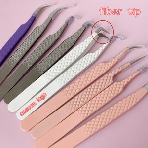 แหนบต่อขนตาปลายแหลมแบบเส้นใยสีทอง ด้ามจับสแตนเลส ขนาด 10 มม. ป้องกันแม่เหล็ก รุ่น MI-008 สำหรับต่อขนตา - Product Image 6