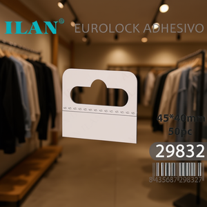 Ilan Eurolock Adhesive <b>Hooks</b> 45x40mm 50pc For Garment <b>Display</b> - Product Image 2