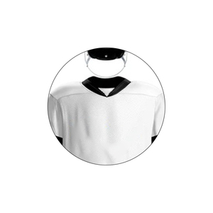 Ensembles d'uniformes de hockey sur glace personnalisés respirants, maillots et pantalons imprimés par transfert thermique, tissu durable, compétitifs - Product Image 5