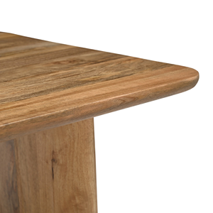 Mesa de Comedor Plegable de Madera de Mango Sólida con Acabado Natural, para 6 Personas, Fácil de Limpiar, Duradera, Tamaño Personalizado, para Hogar, Oficina, Cocina - Product Image 3