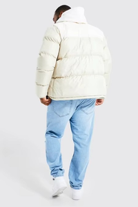 Gilet matelassé personnalisé avec logo, 100 % coton, chaud pour l'hiver, à capuche, fermeture éclair épaisse, brodé, multi-poches pour homme - Product Image 6