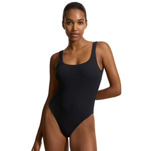 Nouvel Arrivage – Cache-maillot de bain femme à imprimé vichy, taille haute, asymétrique, avec coussinets amovibles, 100 % polyester - Product Image 2