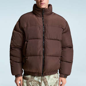 Chaqueta Acolchada con Cuello Alto Personalizada al por Mayor, de Alta Calidad, de Secado Rápido, Cortavientos para Hombre con Diseño de Logotipo y Estampado de Letras - Product Image 1