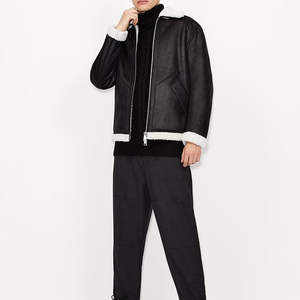 Chaqueta de Cuero Casual Premium con Diseño Frontal de Textura Suave, Características Impermeables y Resistentes al Viento - Ropa Exterior de Moda Urbana para Hombre - Product Image 4