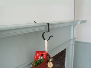 Decorative Iron Christmas <b>Stocking</b> <b>Holder</b> Set Holiday Mantel Accessories feltsocks - Product Image 6