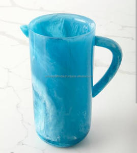 Jarra de agua de resina acrílica de último diseño indio 2025, textura de resina con patrón de remolino de albaricoque acuático para regalos de Navidad de cocina - Product Image 2