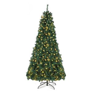 Árbol de Navidad Artificial de PVC de 2.1 m con 1050 Ramas, Luces de Navidad de 450 LED de Color Cálido y 8 Modos, Color Verde - Product Image 3