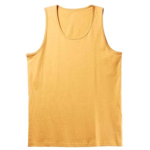 Men's Solid Color Knitted O-Neck <b>Tank</b> <b>Top</b> Casual Style <b>Yellow</b> Sleeveless <b>Top</b> - Product Image 2